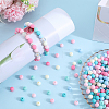 500Pcs Rubberized Style Imitated Silicone Acrylic Beads MACR-SP0001-07A-4