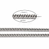 Tarnish Resistant Men's Jewelry Making 304 Stainless Steel Double Link Curb Chains CHS-A003C-0.8mm-2