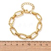 304 Stainless Steel Twisted Oval Link Chain Bracelets for Women BJEW-F536-05G-3