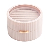 2-Tier Round Plastic Covered with Velvet Jewelry Storage Boxes PW-WG57320-03-1