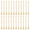40Pcs Rack Plating Brass Curb Chain Extender KK-DC0004-26-1