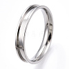 201 Stainless Steel Grooved Finger Ring Settings RJEW-TAC0017-4mm-04A-2