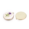 Printed Alloy Enamel Pendants ENAM-N072-03KCG-03-2