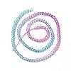 Transparent Gradient Color Glass Beads Strands GLAA-H021-01B-29-4