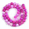 Dyed Natural Agate Beads Strands G-T109-10mm-05-2