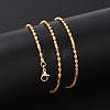 Brass Singapore Chains Necklaces for Women NJEW-D302-38G-2