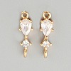 Brass Micro Pave Cubic Zirconia Pendants KK-TAC0010-04G-01-1