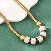 Polymer Clay Rhinestone Beaded Bracelets SA-D001-06G-4