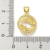 Brass Micro Pave Cubic Zirconia Pendants KK-K354-03G-02-3