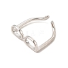 Brass Glasses Frame Open Cuff Ring for Women RJEW-F140-140P-3