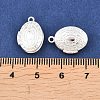 Oval Brass Locket Pendants KK-K414-12F-S-3
