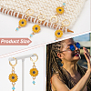 12Pcs Alloy Enamel Sunflower Charms Locking Stitch Markers HJEW-PH01654-4
