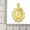 Virgin Mary Theme Rack Plating Brass Micro Pave Cubic Zirconia Pendants KK-C074-23G-02-3