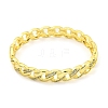 Twisted Brass Micro Pave Clear Cubic Zirconia Hinged Bangles for Women BJEW-Z062-05D-2