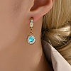 Fashionable Stainless Steel Flat Round Hoop Earrings ER7746-1