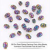  30Pcs Rack Plating Rainbow Color Alloy Beads PALLOY-NB0003-88-4
