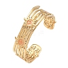 304 Stainless Steel Enamel Cuff Open Bangles for Women BJEW-F542-01G-04-4