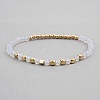 Opalite & Synthetic Non-magnetic Hematite Beads Stretch Bracelets for Women KP6261-1-1