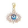 Evil Eye Alloy Rhinestone & Resin Pendant Decorations HJEW-JM02973-4