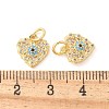 Brass Micro Pave Cubic Zirconia Charms KK-U056-34G-3