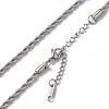 Non-Tarnish 304 Stainless Steel Rope Chain Necklace for Men Women NJEW-K245-023D-2