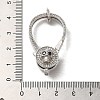 Rack Plating Brass Micro Pave Clear Cubic Zirconia Lobster Claw Clasps KK-K275-10P-3