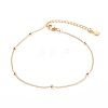 Brass Curb Chain Anklets AJEW-AN00424-1