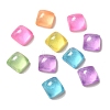 Transparent Resin Decoden Cabochons with Glitter Powder RESI-E053-08B-1