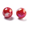 Christmas Theme Plating Acrylic Beads OACR-M022-08B-2