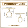 5Bags Brass Toggle Clasps KK-LP0004-33-2