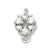 Brass Micro Pave Clear Cubic Zirconia Connector Charms LS-KK-Z094-08P-01-1