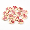 2-Hole Printed Wooden Buttons X-WOOD-S037-001-1