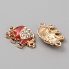 Alloy Crystal Rhinestone Connector Charms ALRI-WH0010-007KCG-01-2
