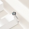 Rhodium Plated 925 Sterling Silver Moissanite Adjustable Rings for Women RJEW-U038-03P-3