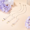 3Pcs Leaf Glass Hanging Suncatchers HJEW-TADJ0014-5