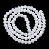 Imitation Jade Bicone Frosted Glass Bead Strands GLAA-F029-JM4mm-A06-2