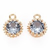 Brass Micro Pave Cubic Zirconia Charms KK-S356-772A-1