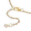 2Pcs 2 Colors Handmade Gold Sand Lampwork Oval Pendant 304 Stainless Steel Cable Chain Necklaces NJEW-JN05375-6