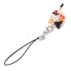 Cat Shape Glass Seed Bead Mobile Straps HJEW-MZ00136-4