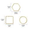 60Pcs 3 Styles Brass Linking Rings KK-YW0002-32-3