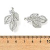 SHEGRACE Brass Micro Pave Clear Cubic Zirconi Twister Clasps XGRQ6B476-885P-3