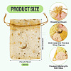 30Pcs Gold Stamping Moon Star Organza Drawstring Gift Bags ABAG-TA0002-21C-4
