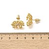 Brass Micro Pave Clear Cubic Zirconia Stud Earrings EJEW-A121-06G-3