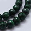 Natural Malachite Beads Strands G-F571-27B2-8mm-3