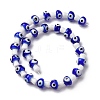 Handmade Evil Eye Lampwork Beads Strands LAMP-S069-01A-03-4
