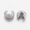 Brass Crimp Beads Covers KK-G015-P-NF-1-2