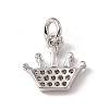 Brass Micro Pave Cubic Zirconia Charms ZIRC-F132-82P-2