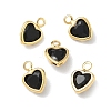 Brass Glass Charms KK-Z136-19G-03-1