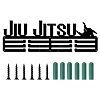Word JIU JITSU Fashion Iron Medal Hanger Holder Display Wall Rack ODIS-WH0021-038-1