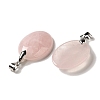 Natural Rose Quartz Pendants G-Z055-03P-12-2